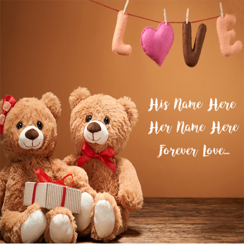 Cute Teddy Lover Names Write Profile Image Edit Free