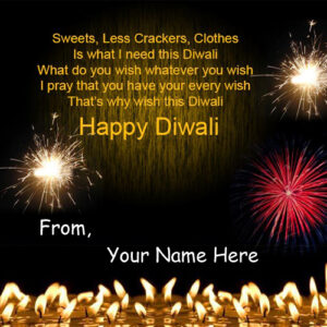 Diwali Wishes Beautiful Crackers Greeting Quotes Name Pictures