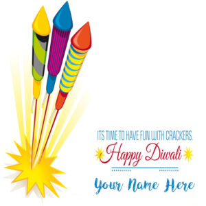 Friend Name Diwali Crackers Wish Card Pictures Free