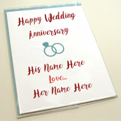 Happy Wedding Anniversary Names Greeting Card Pix