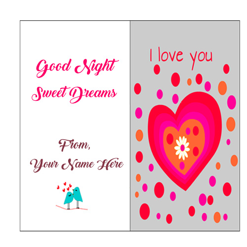 Lover Name Good Night Love U Wish Card Pictures