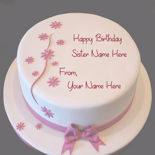 Sister Birthday Wishes Beautiful Design Name Cake Image