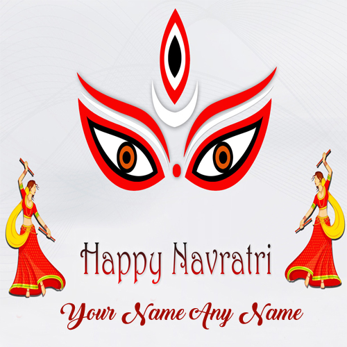 Special Name Wishes Navratri Greeting Card Image