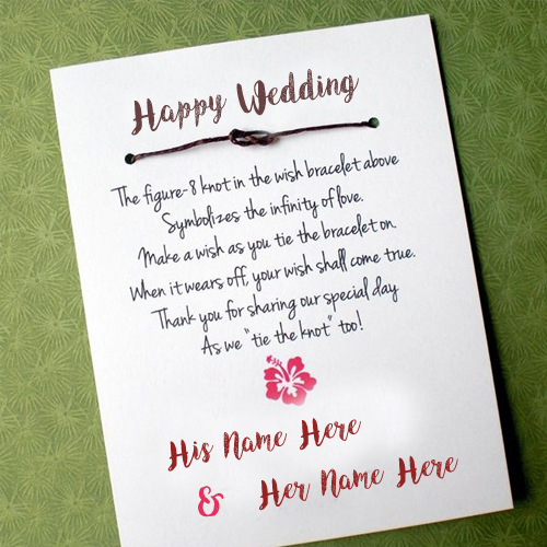 Two Name Writing Wedding Card Wishes Pictures Edit Online