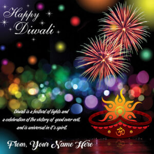 Write Name Diwali Crackers Greeting Card Pictures