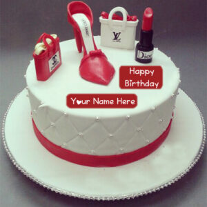 Fashion Birthday Cake Girlfriend Name Wishes Pictures