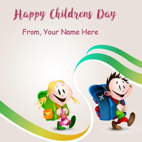 Happy Children Day Wishes Name Picture Online Editing