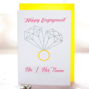 Happy Engagement Wishes Name Card Sent Online