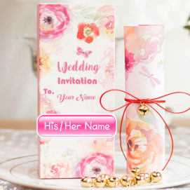 Online Name Write Wedding Inviting Card Sent Photo