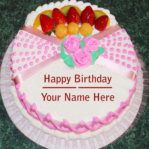 Sweet Birthday Cake Name Wishes Profile Set Image