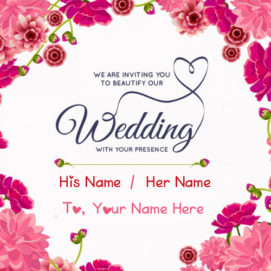 Wedding Inviting Name Greeting Card Editing Online