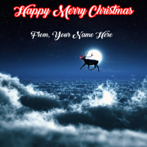 Online Name Edit Christmas Greeting Card Pictures Sent