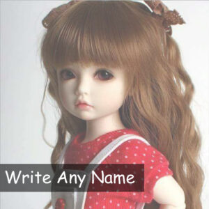 Custom Name Write Beautiful Cute Doll Profile Image Free