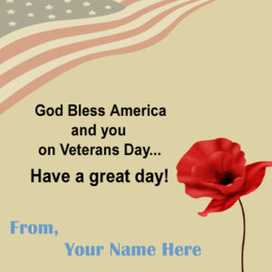 USA Celebration Happy Veterans Day Wishes Greeting Image