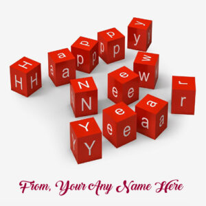 Unique New Year 2018 Wishes Custom Name Greeting Card