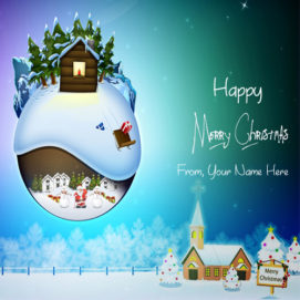 Write Name Happy Merry Christmas Day Wishes Pictures
