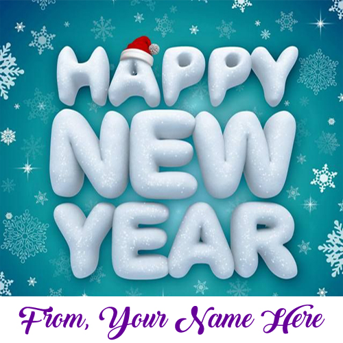 Write Name Happy New Year Wishes Whatsapp Sent Image