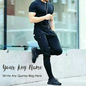 Write Name Quotes Msg Stylish Boy Profile Image Online Free