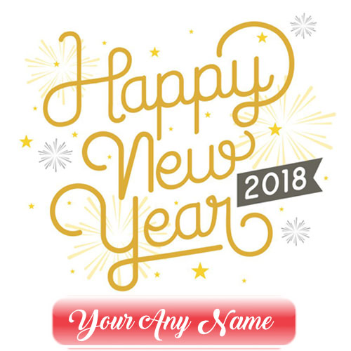 2018 Welcome Name Greeting Card Editing Online New Year Wishes