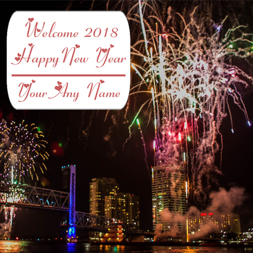 Celebration New Year Firework Picture 2018 Name Edit Photo_500X500