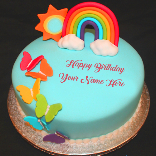 Colorful Birthday Cake Name Write Profile Pictures Edit Online
