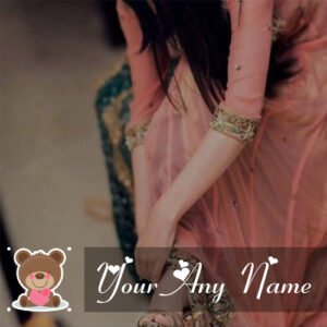 Gorgeous Sweet Girl Custom Name Write Profile Image Edit