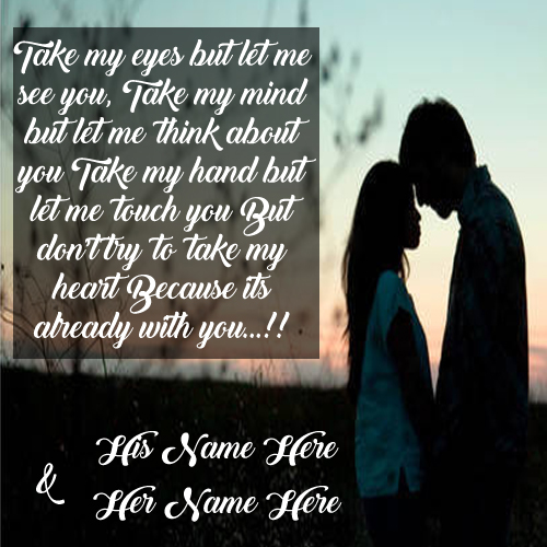 Love Hug Couple Quotes Picture Names Write Online Edit