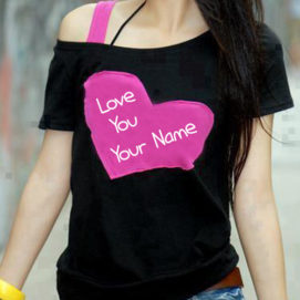 Love U Girl T-Shirt Name Write Profile Picture Download
