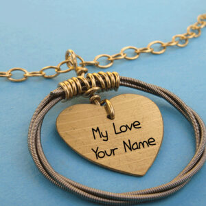 Write Love Name Beautiful Heart Pendant Profile Image Free