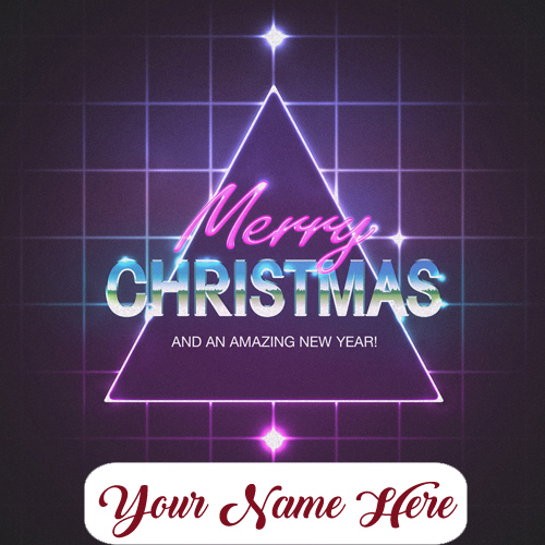 Write Name Merry Christmas With Amazing New Year Wishes Image