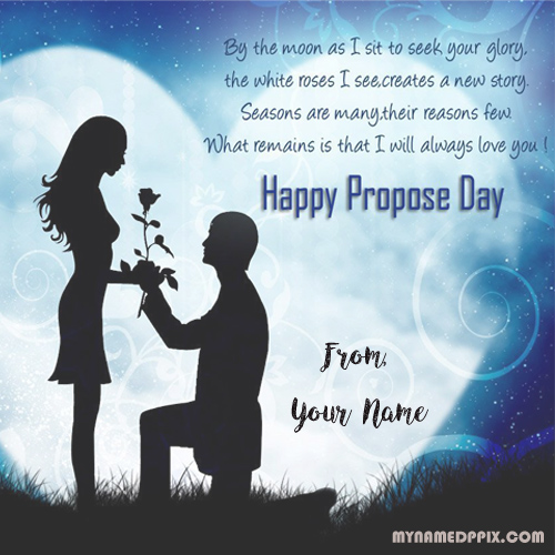 Happy Propose Day Greeting Card Name Write Wishes Pictures Editor