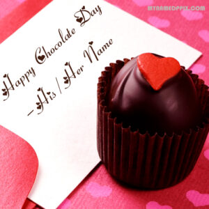 Sweet Chocolate Day Wishes Girlfriend Name Wish Card Sent Online