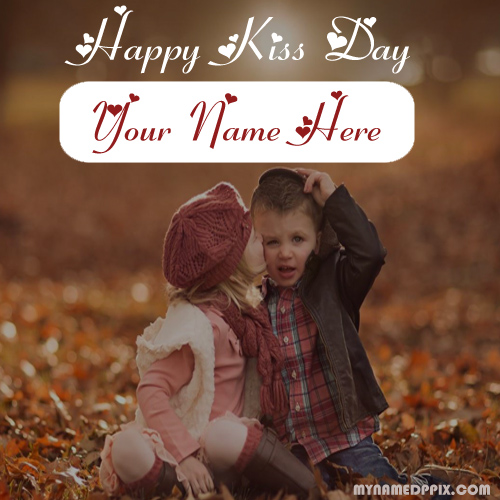 Write Name Happy Kiss Day Wishes Pictures Sent Lover Online