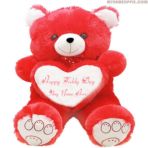 Write Name Teddy Day Wishes Beautiful Teddy Sent Images