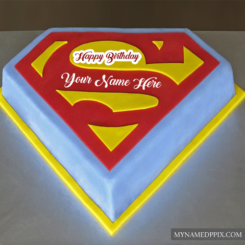 Birthday Superman Cake Kids Name Wishes Pictures Sent_500X500