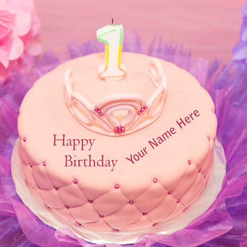 First Birthday Wishes Name Write Cakes Photos Sent Whatsapp_500X500