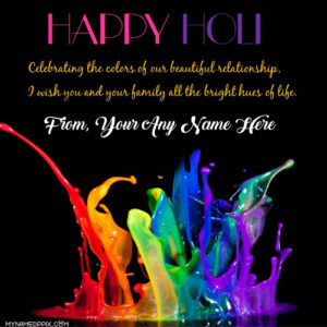 Happy Holi Celebration Quotes SMS Name Write Pictures Edit Online
