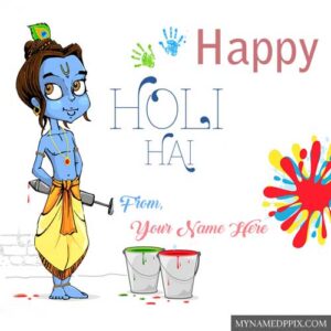 Write Name Happy Holi God Krishna Wishes HD Wallpapers Edit