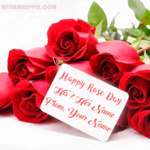 Write Name On Happy Rose Day Greeting Card Photo With Edit Online
