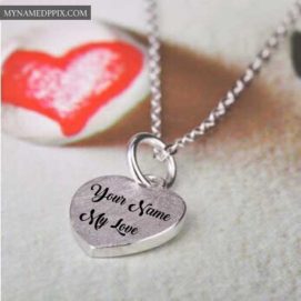 Amazing Heart Pendant Necklace With Name Write Pictures Profile