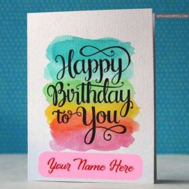 Birthday Greeting Card With Name Wishes Pictures Sent