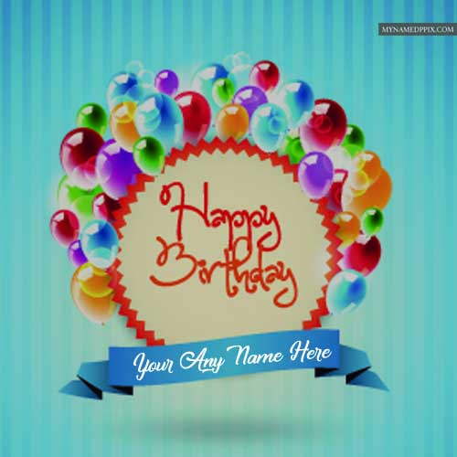 Birthday Wishes Beautiful Balloon Card Friend Name Write Images