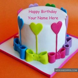 Fondant Happy Birthday Cake With Friend Name Wishes Pictures Send