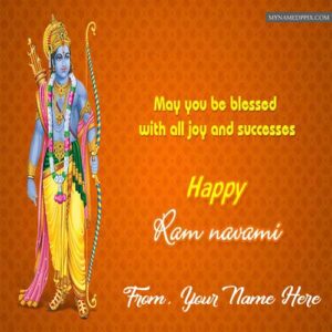 Happy Ram Navami Greeting Quotes Card Name Write Sent Photo