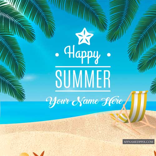Happy Summer Seasons Wishes Name Write Picture Online Status Edit_500X500