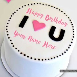 Wonderful Happy Birthday Cake With Name Image Send Free