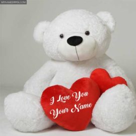 Write Name Love Beautiful Teddy Bear Profile Image Create Pictures