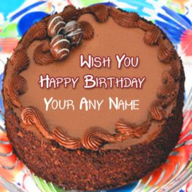 Create Chocolate Birthday Cake Write Name Photo Profile Status