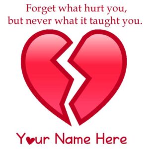 Write Name Heart Break Sad Quotes Message Status Photos Editor