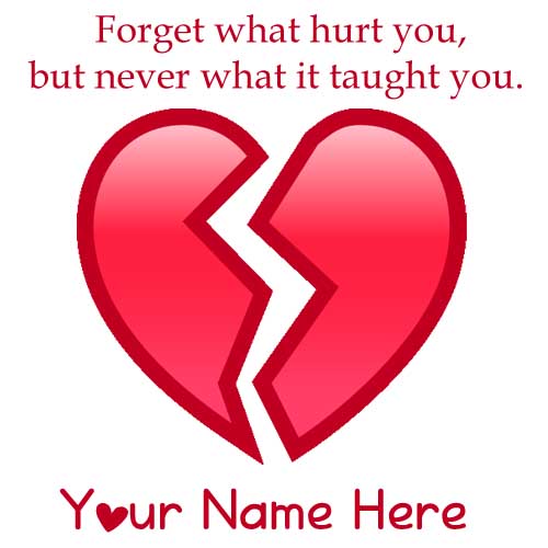 Write Name Heart Break Sad Quotes Message Status Photos Editor_500X500